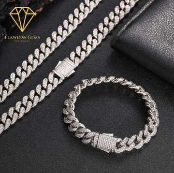 12mm Iced Out VVS Cuban Link Bracelet