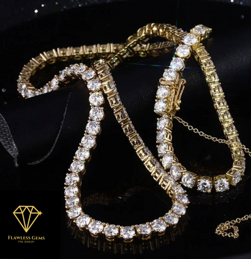 14k Gold Iced Out VVS Tennis Chain 6.5mm