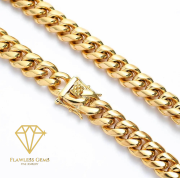 14k Gold Cuban Link Chain 8mm