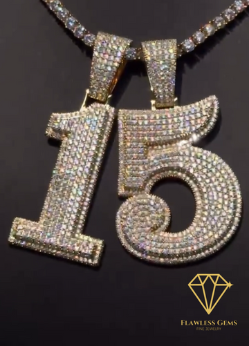 Custom Iced Out VVS Number Pendants