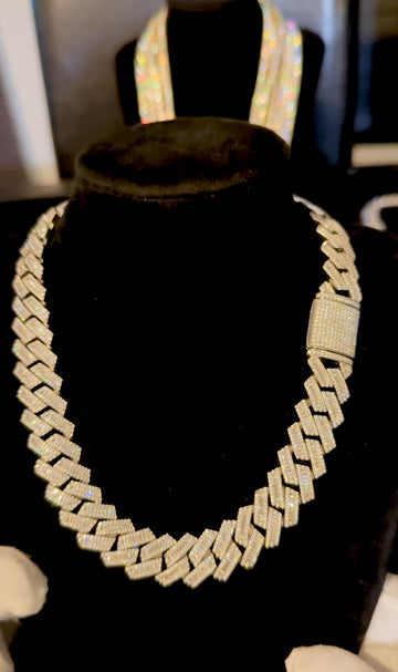 16mm Iced Out Cuban VVS Baguettes