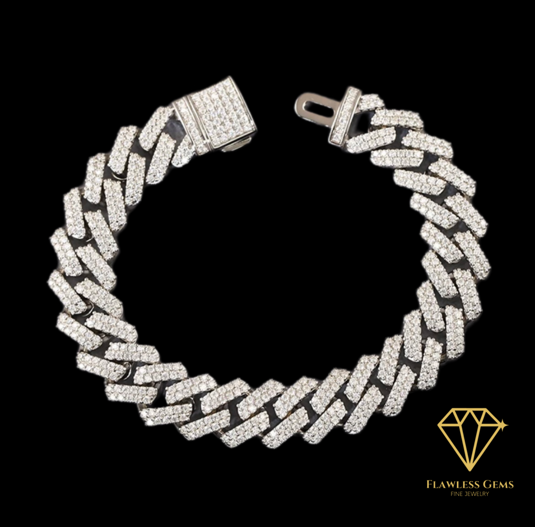 12mm Iced Out VVS Cuban Link Bracelet