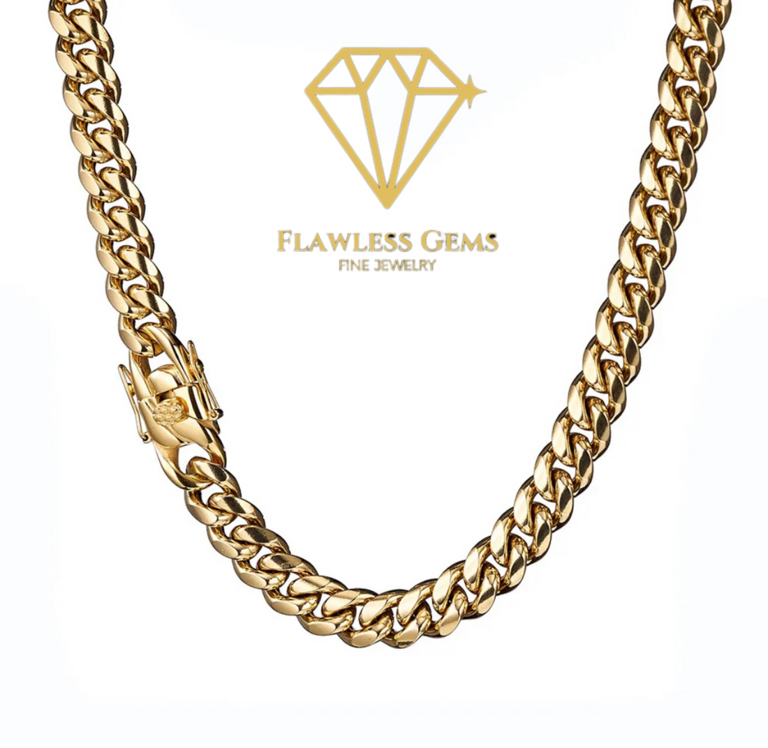 14k Gold Cuban Link Chain 8mm