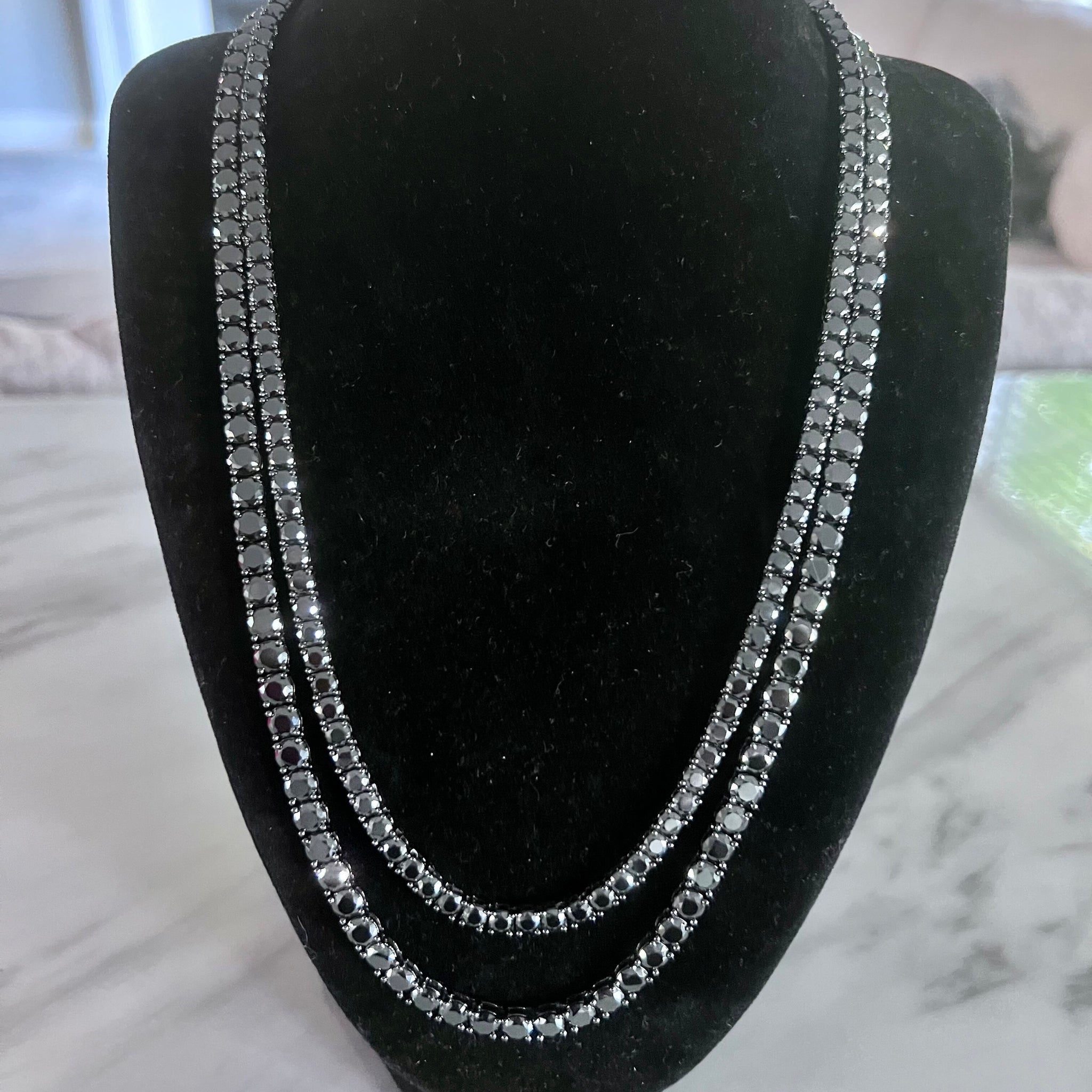 Iced Out Black VVS Tennis Chain